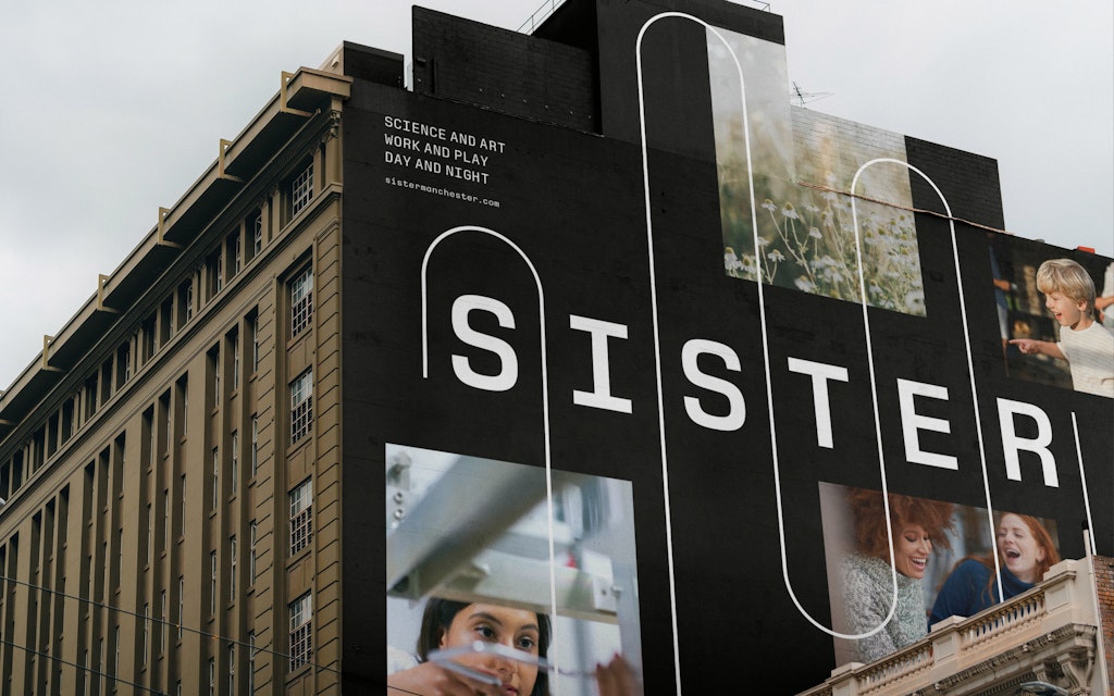 Pentagram's identity for Sister