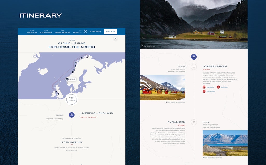 Else's new website for Fred.Olsen Cruise Lines