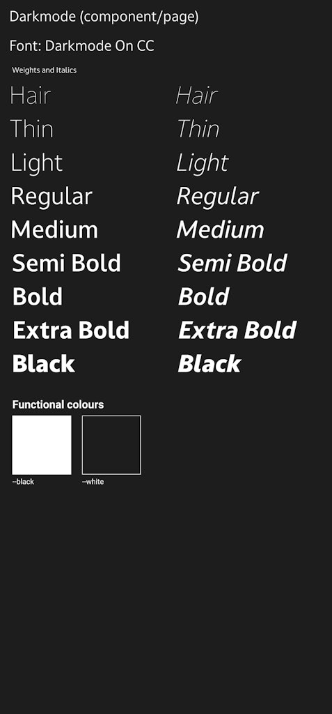 Darkmode, the new Design Week typeface