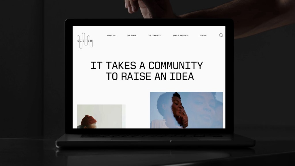 The new Sister website, by Pentagram