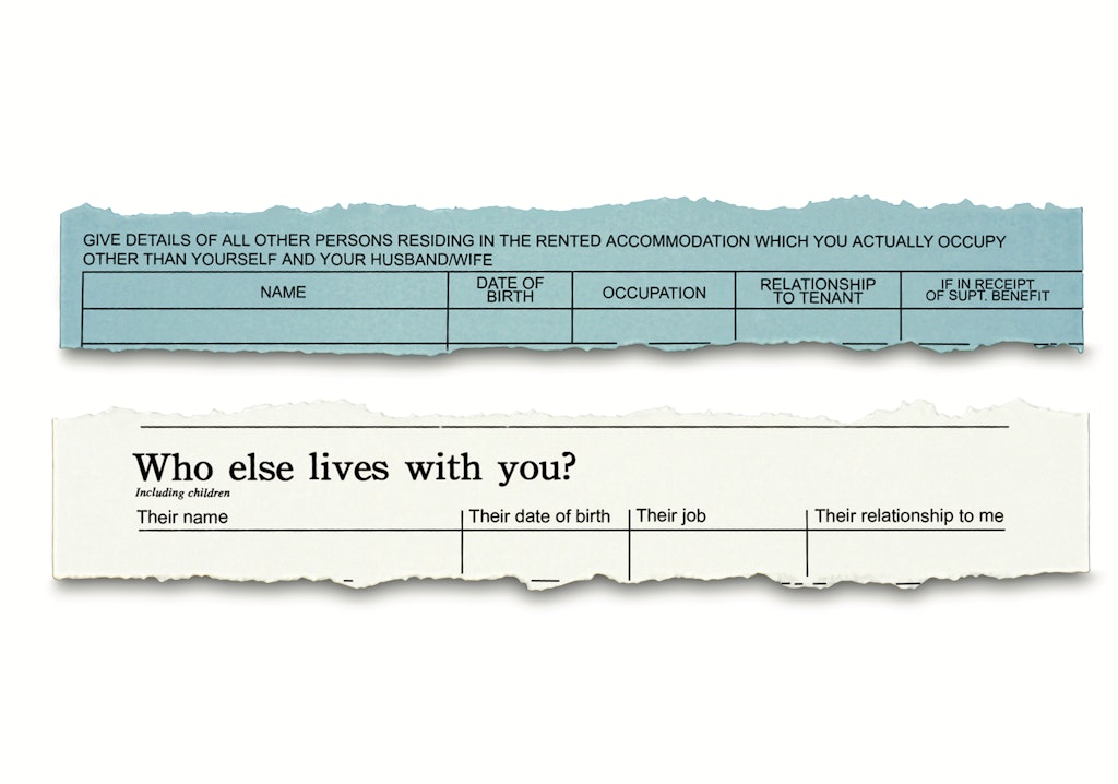 Before and after versions of a Southwark Council form, redesigned by Wolff Olins