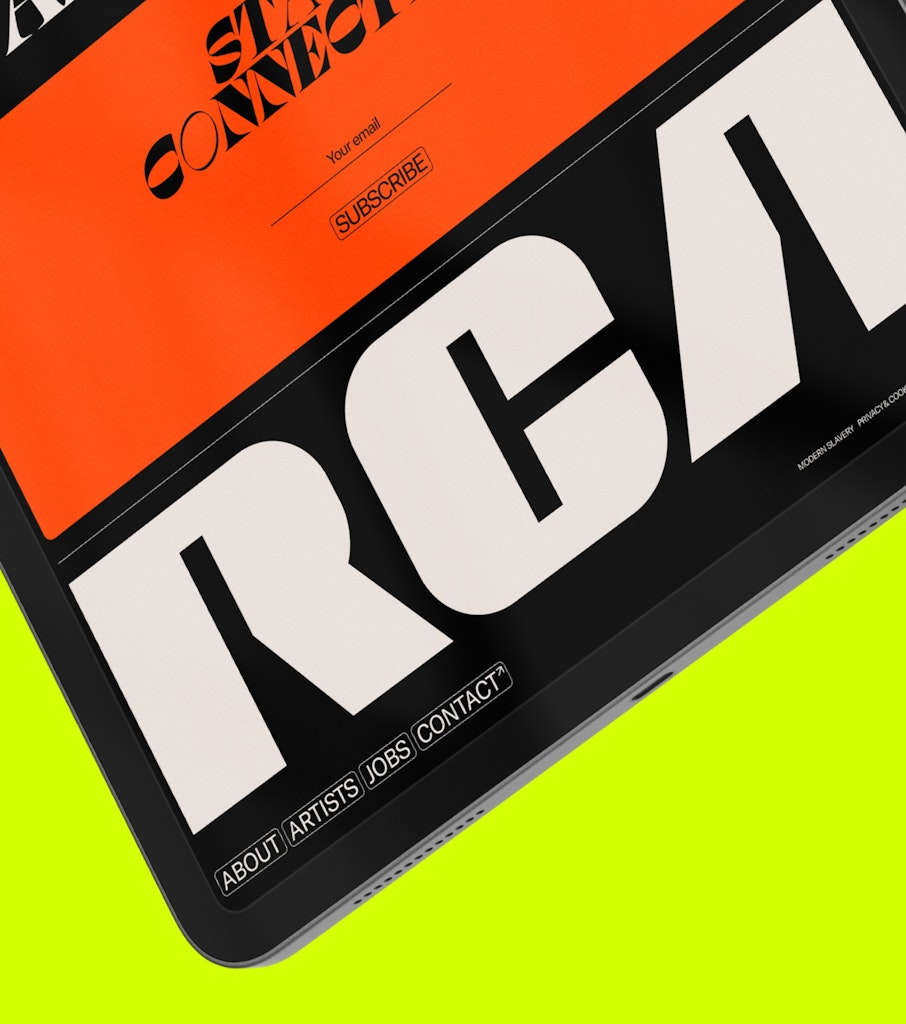 The new RCA Records UK site by OHMY