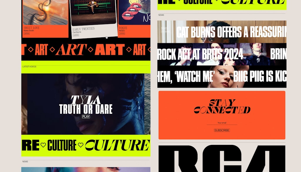 The new RCA Records UK site by OHMY
