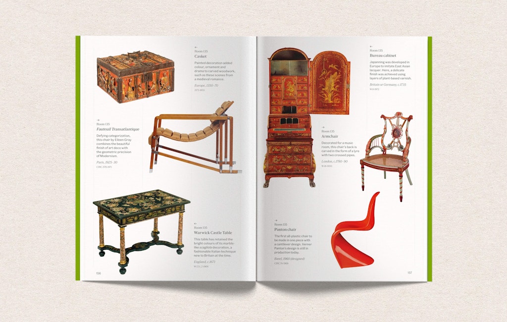 A spread from Planning Unit's new V&A guidebook
